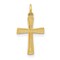 14K Yellow Gold Cross Charm Pendant Religious Jewelry 20 X 11mm